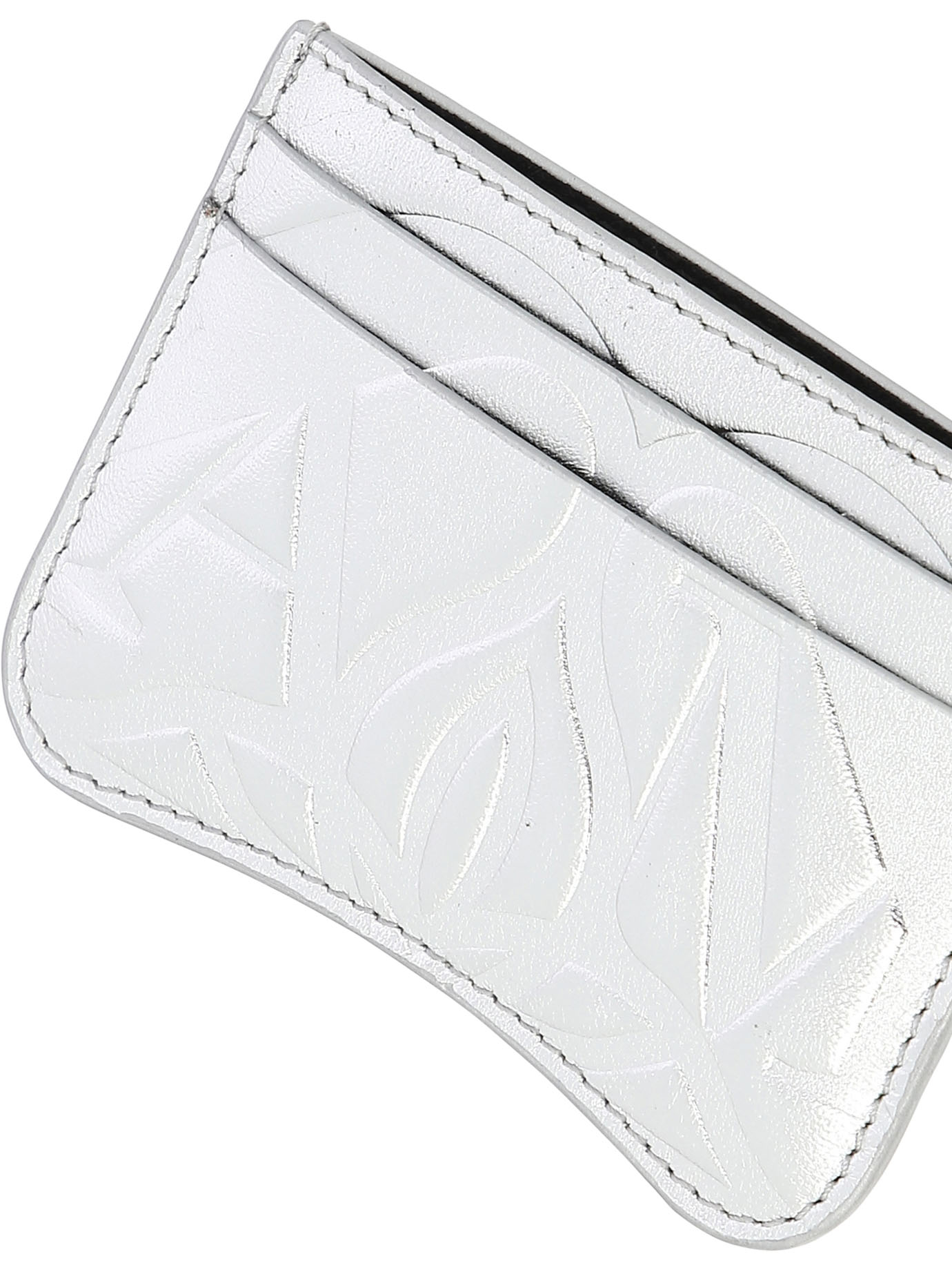 ALEXANDER MCQUEEN Silver The Seal card holder